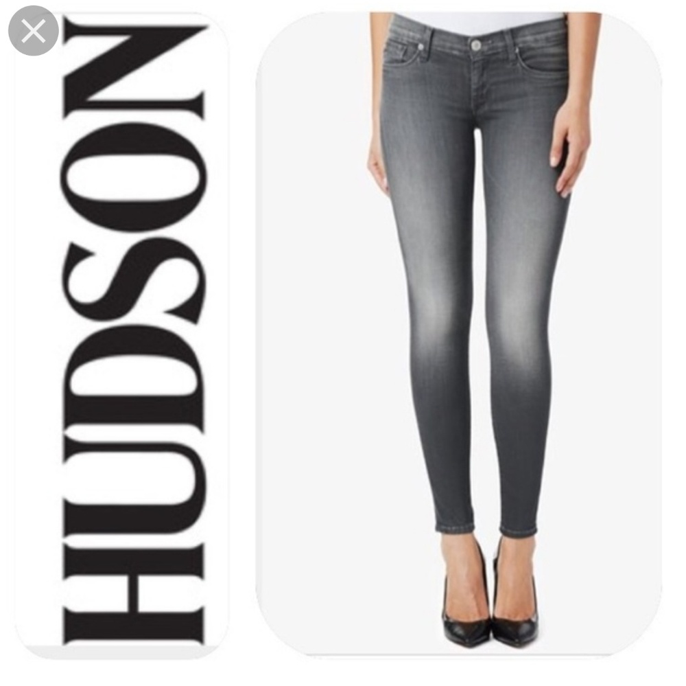 Hudson "Krista super skinny" gray jeans 28